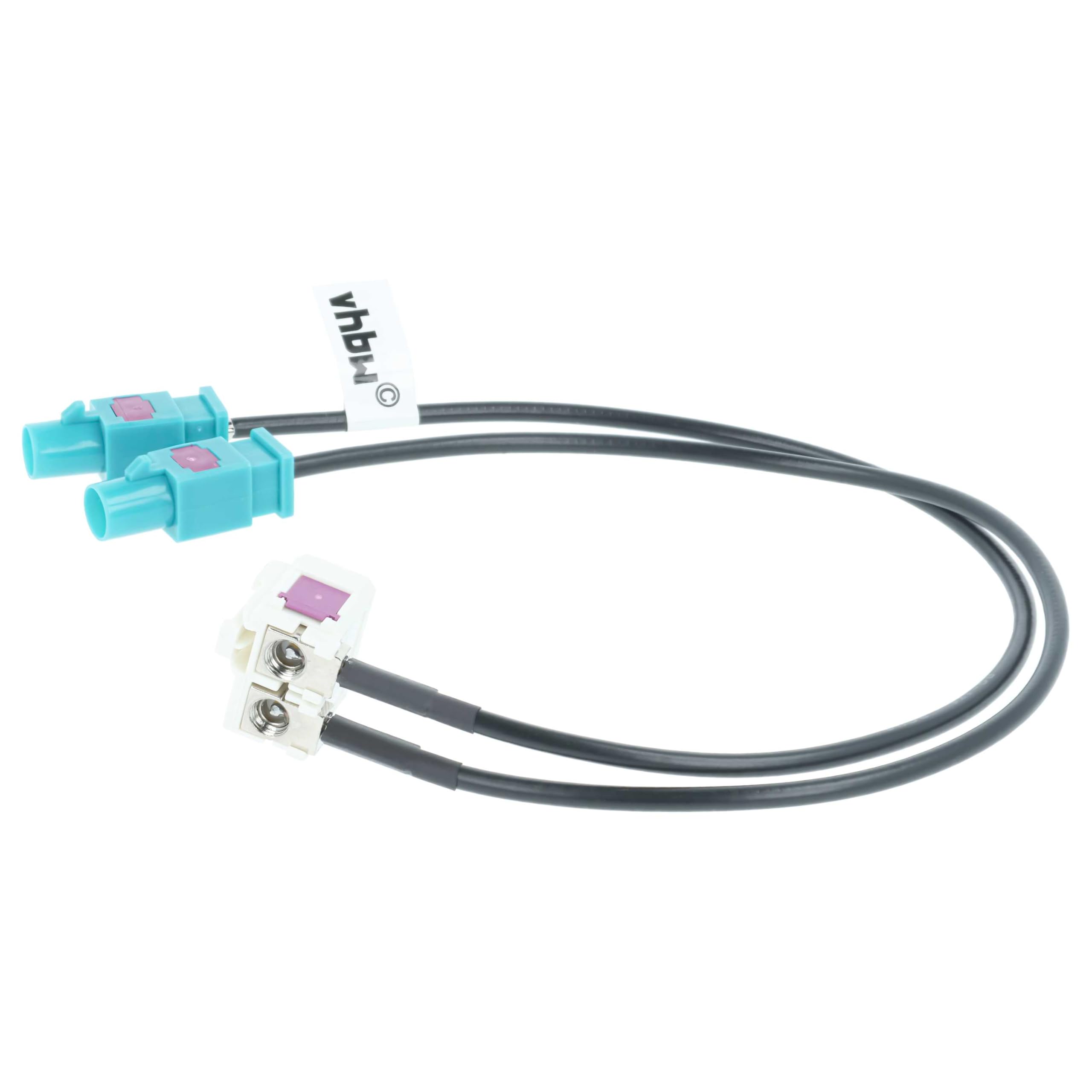 vhbw adattatore per antenna a doppio FAKRA (B) compatibile con Audi VW RNS510, RNS310, RNS 510, RNS 310 autoradio, auto - Cavo adattatore, 9 cm