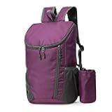 DOVO Hiking Backpack, Waterproof and Wear-resistant Lightweight Backpack Packable,Outdoor Travel Camping Daypack Foldable-PURPLE
