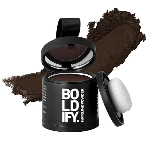 Miniatura 56 de BOLDIFY Polvo de línea capilar (grande, 0.35 oz), color de cabello para retoque de raíces para cobertura de canas, polvo para el cabello que oculta