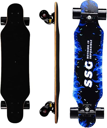 31 pulgadas - Patineta larga para niños de 7 capas Pro Complete Carving Cruiser longboards para principiantes