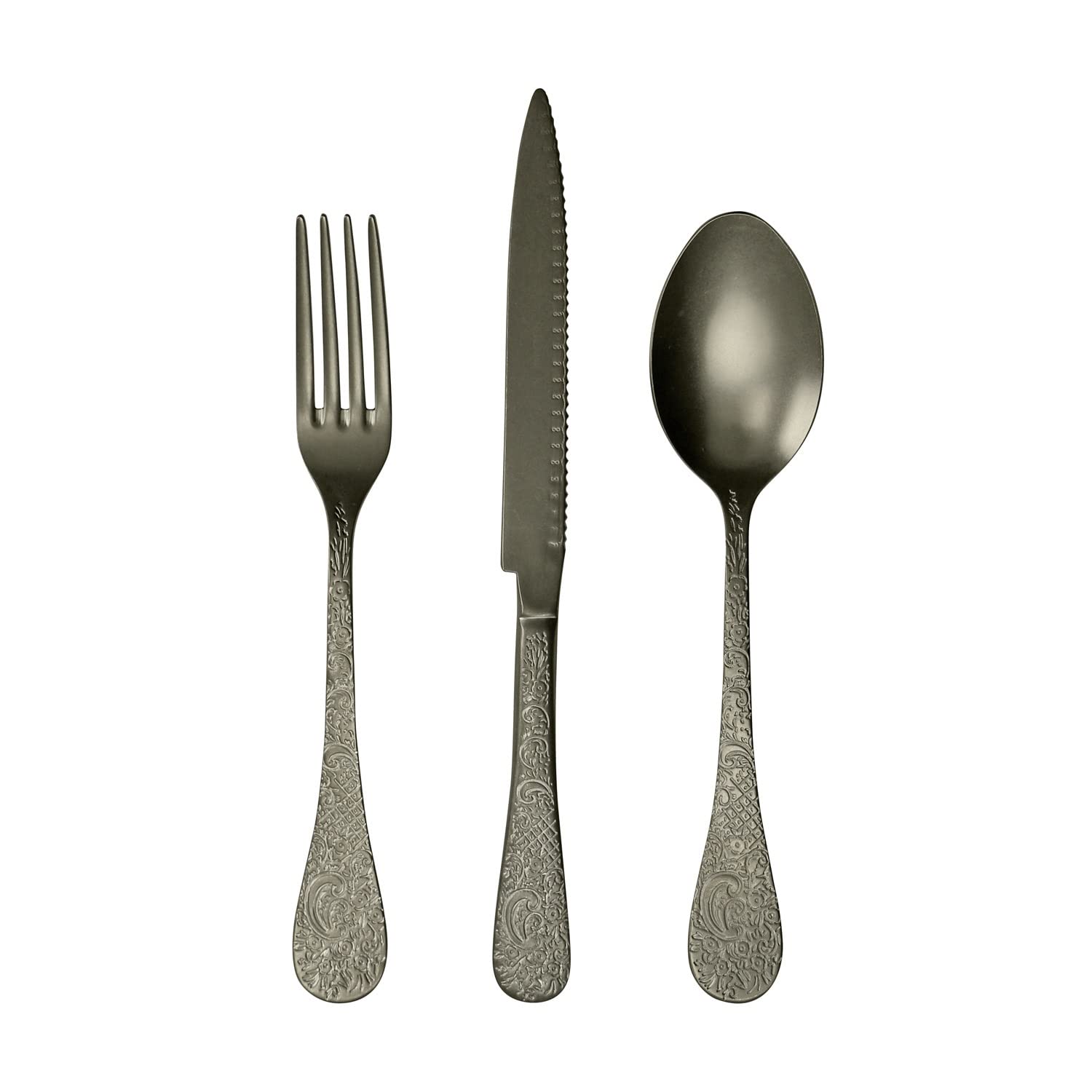 Ménagère 24 pièces BETTY anthracite CBT pour 6 personnes au quotidien