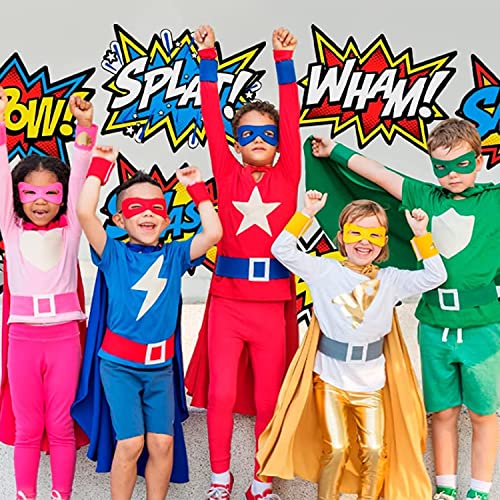 Bigtime Signs 12 Pcs Super Heros Word Cutouts - Superhero Party Favors Birthday Party Supplies - Superhero Party Decorations Avengers Birthday Decorations - Marvel Party Decorations | 12"X 16" #TOP3