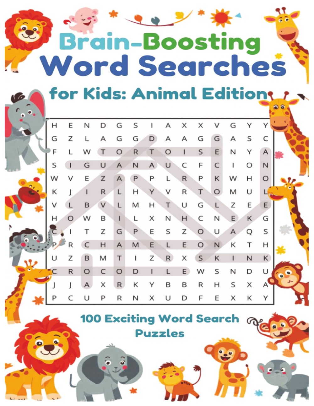 Brain-Boosting Animal Word Search for Kids Ages 6–10