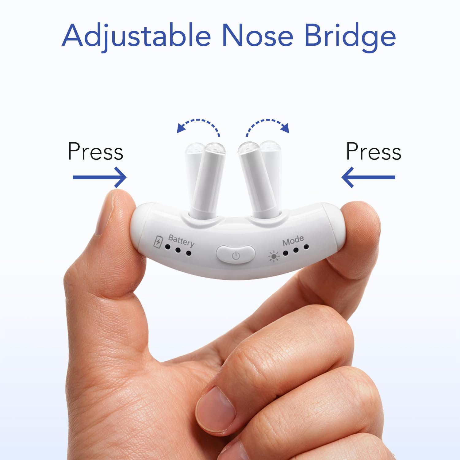 Terapia de luz azul con luz roja para nariz, dispositivo nasal LED para nariz seca y comodidad sinusal, terapia de luz recargable por USB con estuche de carga
