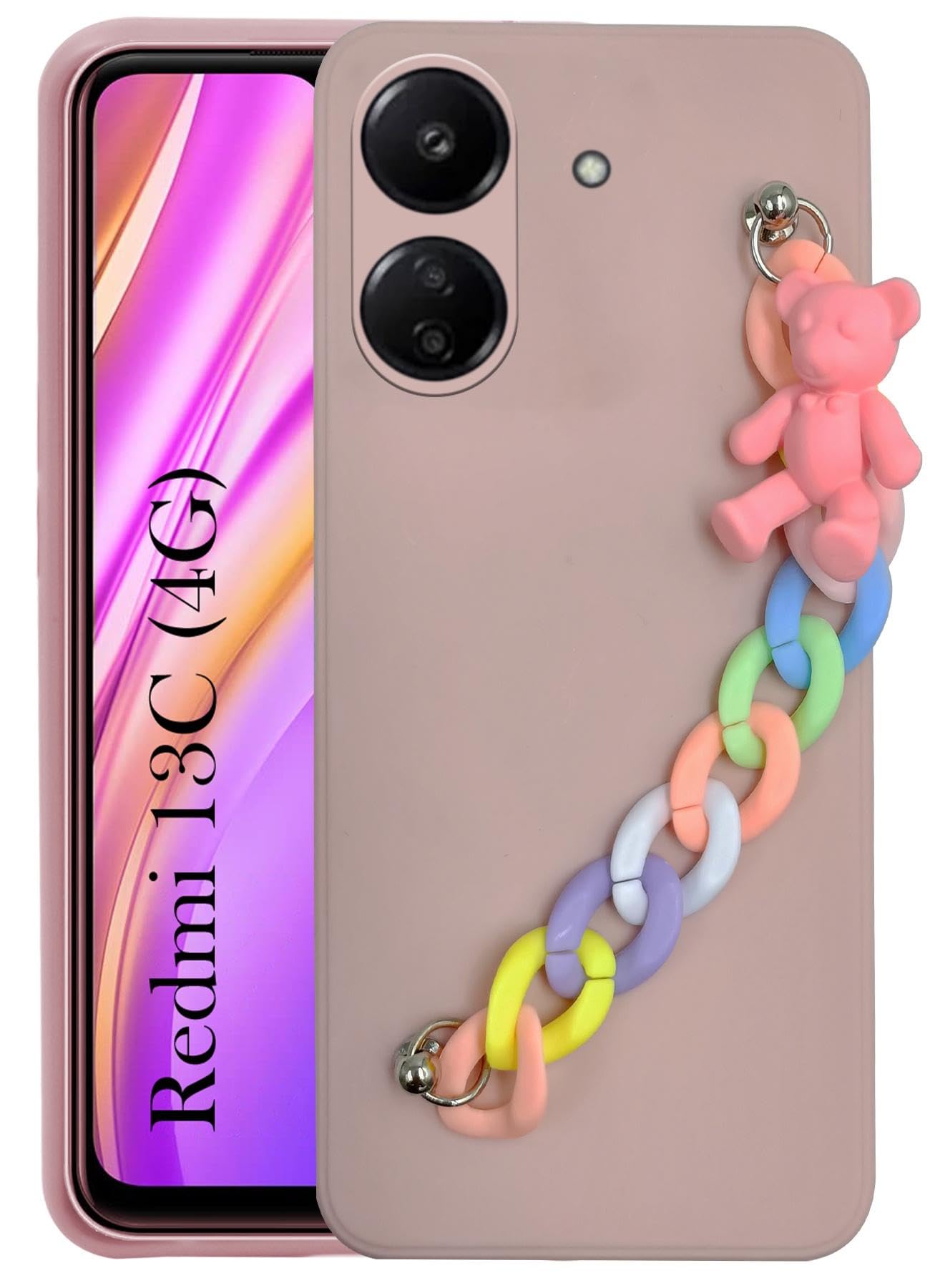 Jkobi Back Cover for Redmi 13C 4G Girls Case with Bracelet (Wrist Hanging Chain | Teddy Toy Cartoon | Matte Pink) (B0CX1VZXFG) Amazon Price History, Amazon Price Tracker