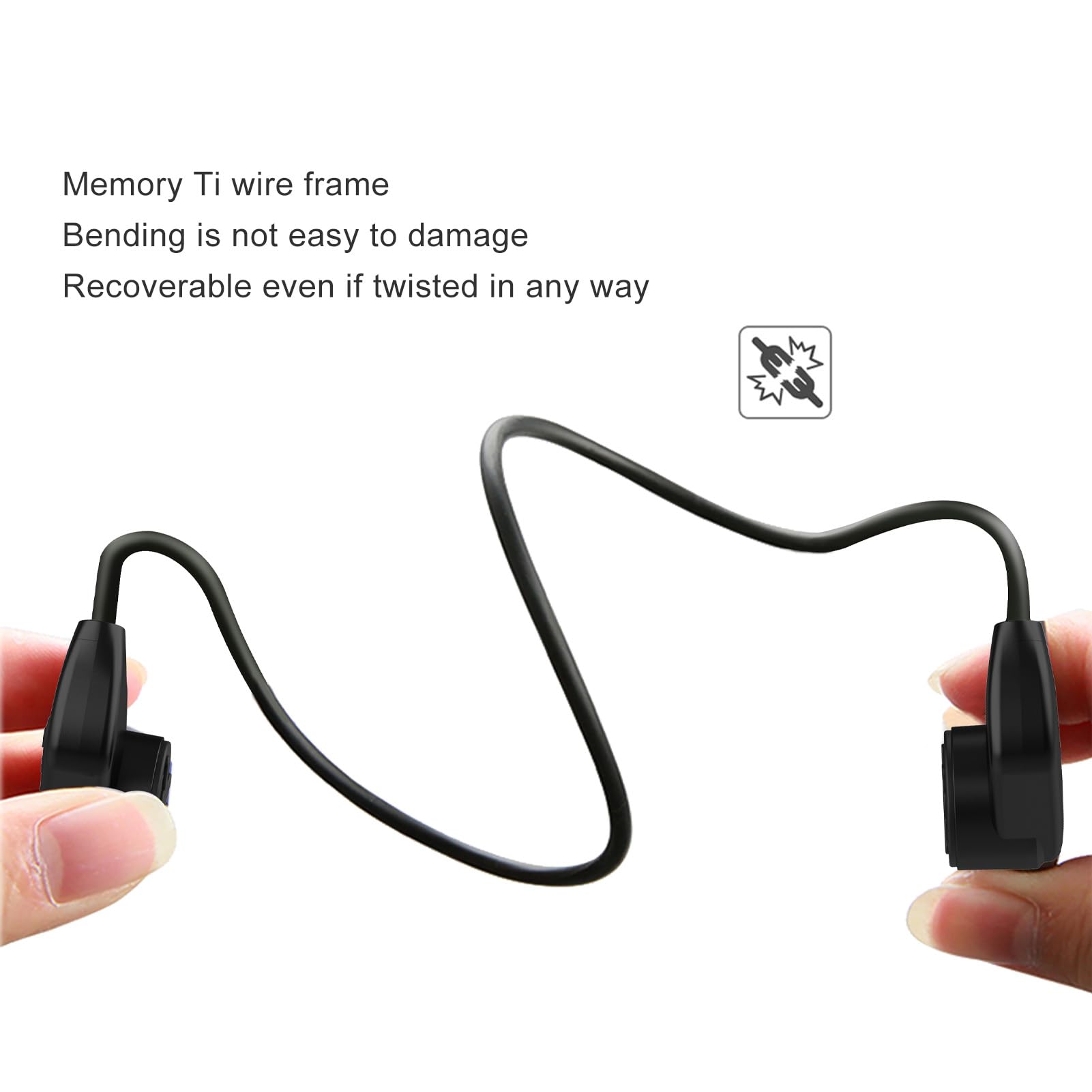 Annadue Cuffie per Nuoto, Cuffie Auricolari Bluetooth 5.0 IPX8 Bluetooth 5.0 con Memoria da 16 G, Comodo Auricolare Sportivo Subacqueo per Allenamento per la Corsa in Palestra (BLACK)