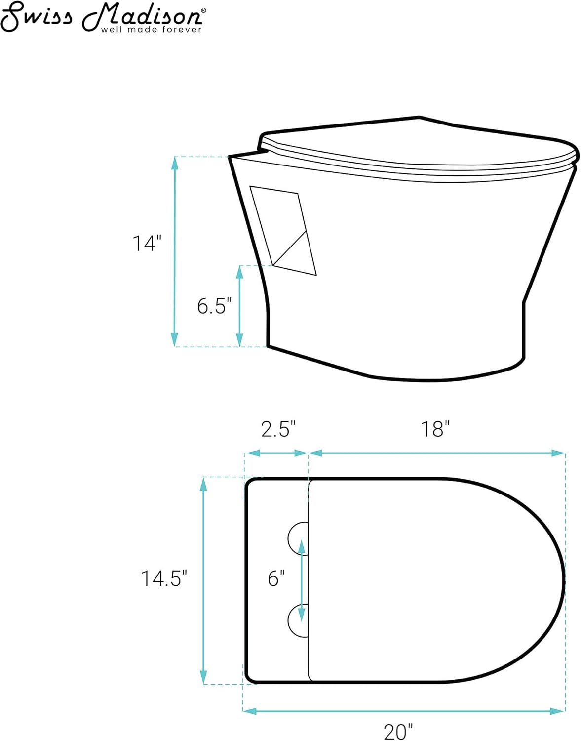 Ivy II Wall-Hung Elongated Toilet Bowl