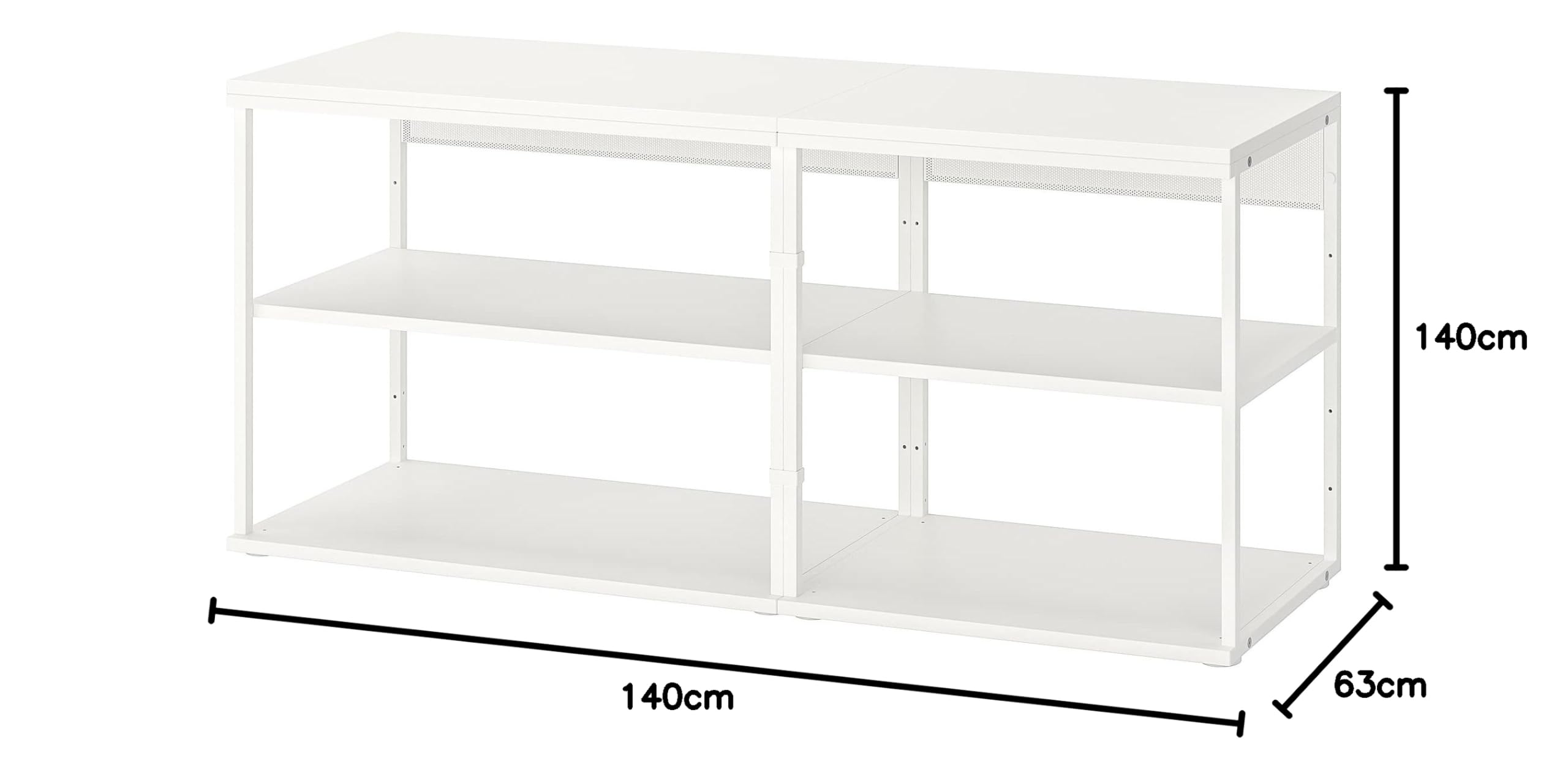 Ikea Platsa Open Shelf 140 x 40 x 63 cm White : Amazon.com.be