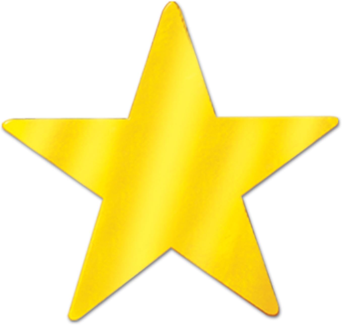 Beistle 57027-GD Gold Metallic Star Cutouts, 3-1/2 Inch (Value 36-Pack)