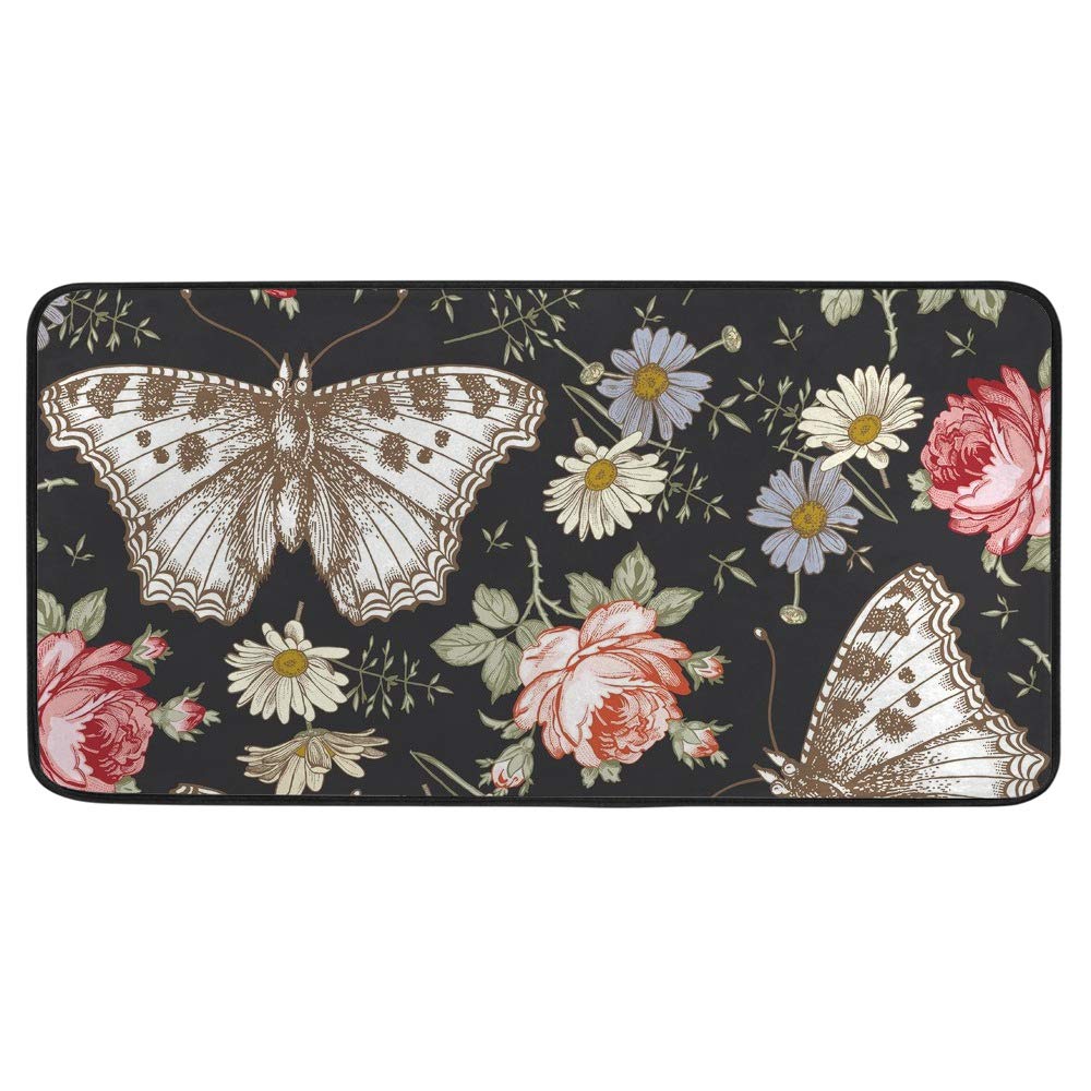 Tapis de cuisine lavable en machine antidérapant 99 x 50 cm