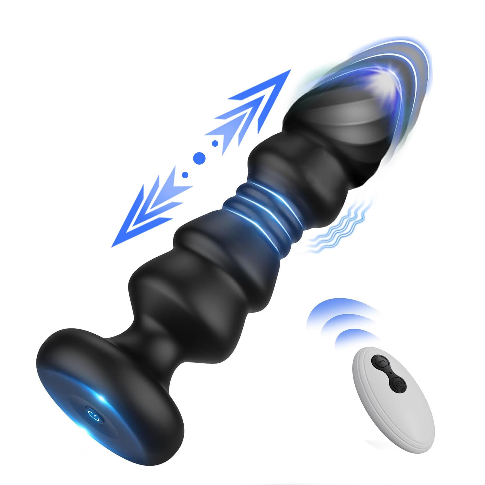 Juguetes Sexuales Vibradores Anal Plugs - Juguetes Anales Juguete Sexual Masculino Control Remoto Vibrador Punto G, Bolas Anales con 10 Vibradores y Masajeador de Próstata, Juguetes Sexuales Anales para Hombres y Mujeres