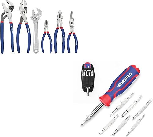 Miniatura 1 de Juego de destornilladores multipunta 15 en 1 + alicates y juego de llaves de 6 piezas