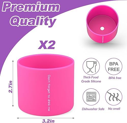 Miniatura 7 de AIERSA 2 fundas de silicona para botas adecuadas para botellas de agua Owala FreeSip, Twist, Flip de 24 onzas, protector de parachoques inferior