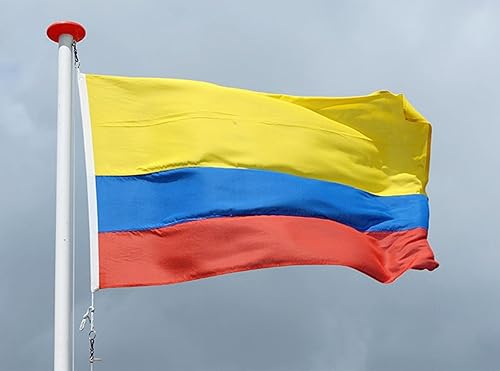 Miniatura 6 de Rhungift Bandera colombiana prémium de 3 x 5 pies, nailon Oxford 210D de más larga duración, extremos de mosca cosidos cuádruples, ojales de latón