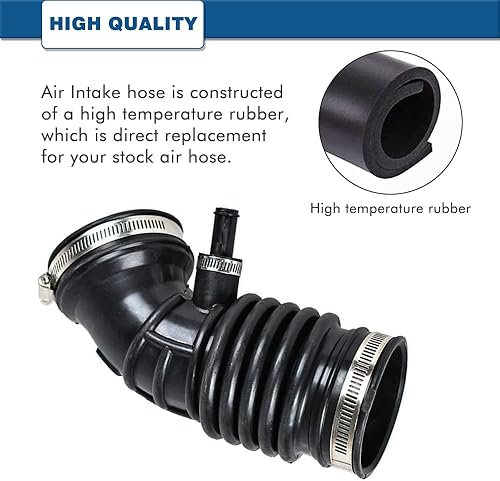 Miniatura 9 de Manguera de admisión de aire compatible con Nissan Frontier 1999-2004 y Nissan Xterra V6 2000-2004 3.3L- Tubo de filtro de admisión que reemplaza #