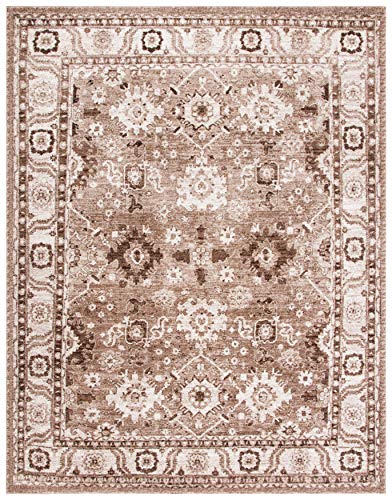 Safavieh Vintage Hamadan Collection 6'7" X 9' Taupe Vth214T Oriental Traditional Persian Non-Shedding Living Room Bedroom Dining Home Office Area Rug #TOP2