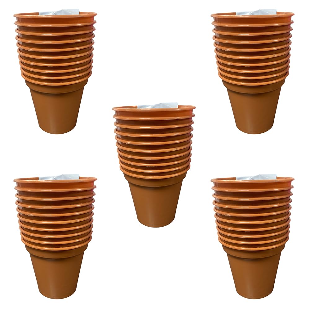 Accurate Terracotta Garden Pot (Set Of 10) Ideal For Cultivation Of Cuttings Or Pricking Out- Colour- Size (3Inch/7.5Cm) (5)