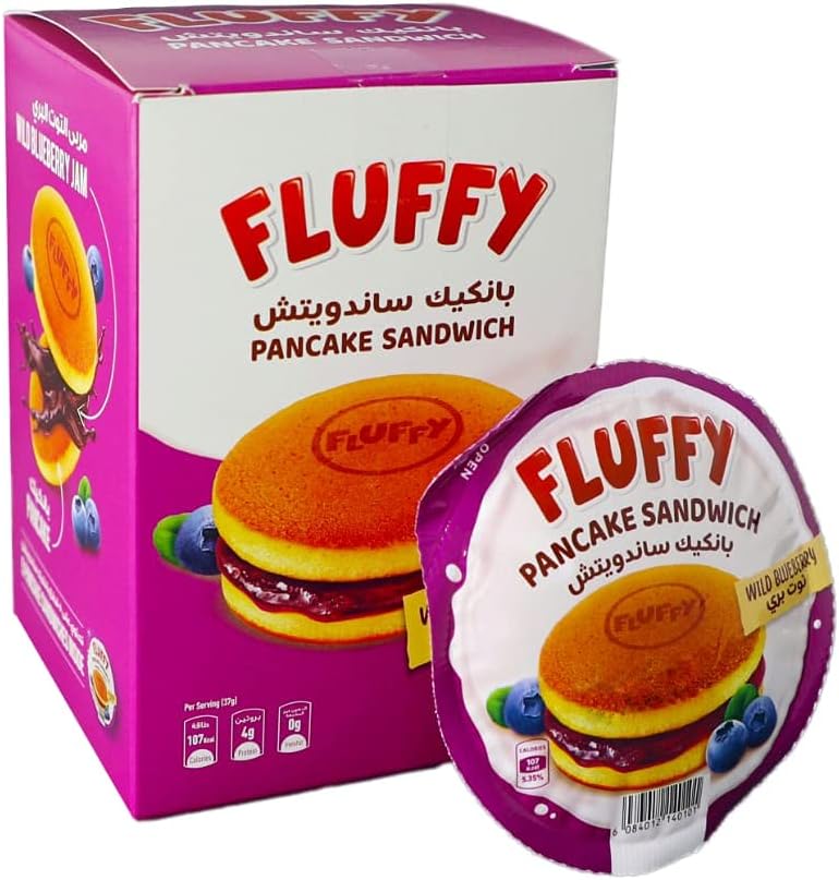 FLUFFY Pancake Sandwich Blueberry, 5 x 30 gm
