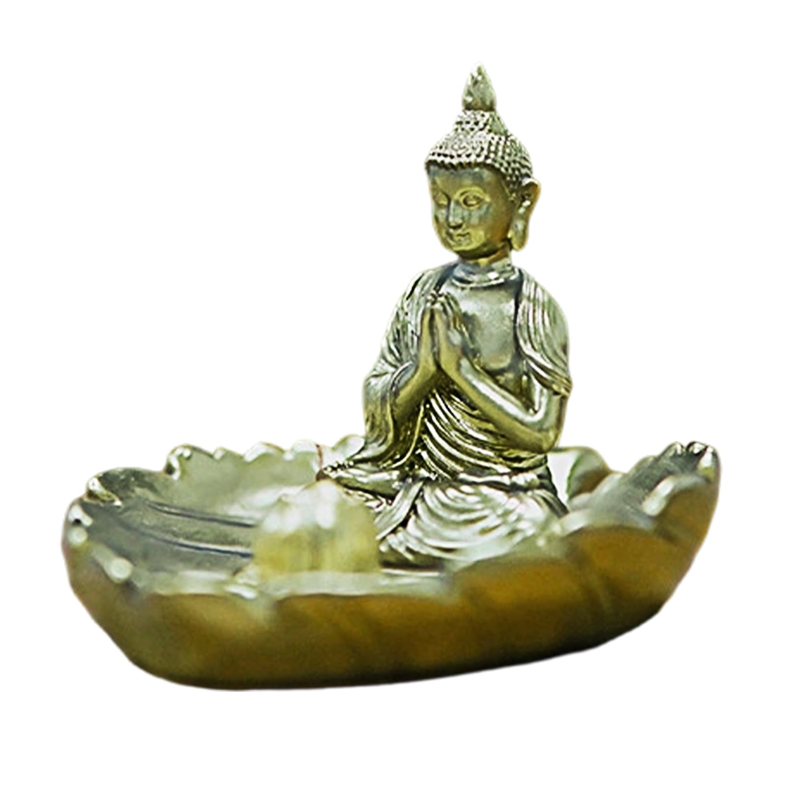 Incenses Holder for Sticks Burners Decors with Buddhas Statue Designs Table Ornament for Home Decors Stick with Ashes Catcher