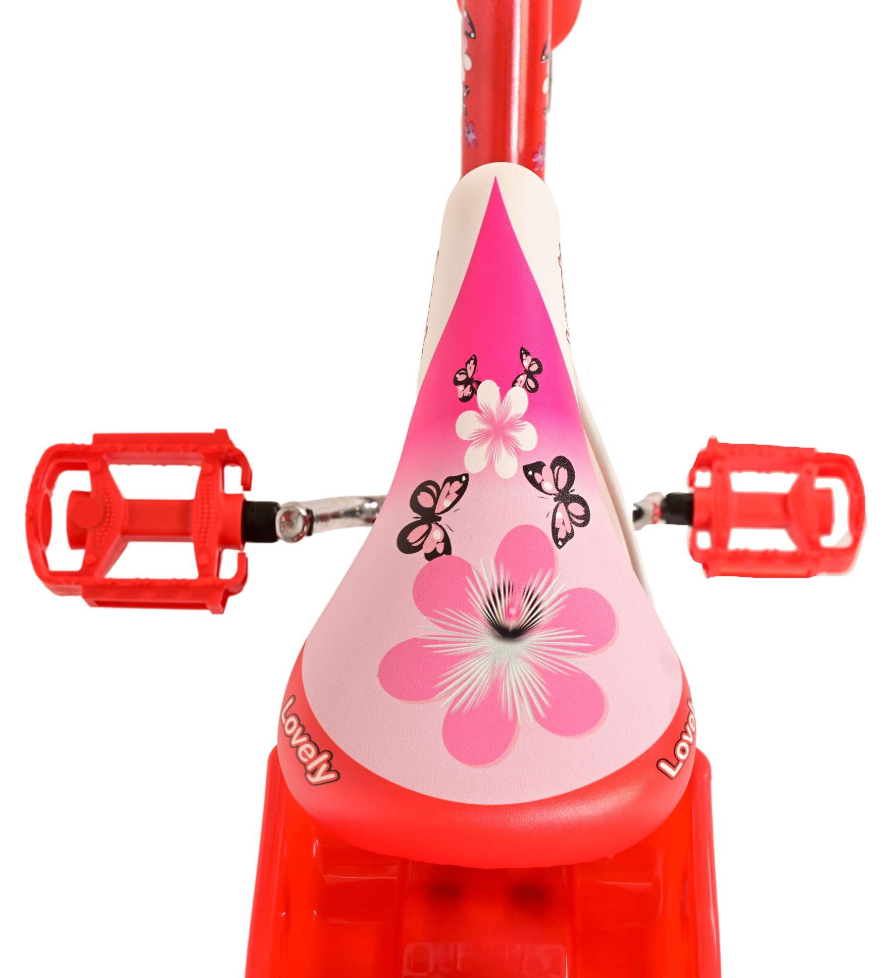 Volare Lovely Vélo Enfant - Fille - 16" - Rouge Blanc - 2 Freins à Main
