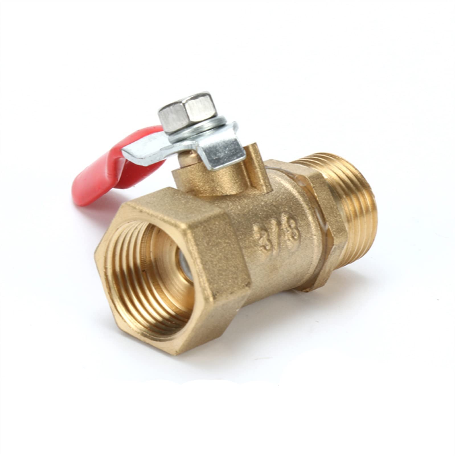Zawór mosiężny mały zawór kulowy 1/8 "1/4" 3/8" 1/2" gwint żeński/męski w złączu złącze miedziane złączki rurowe złączki (0,5 cala)