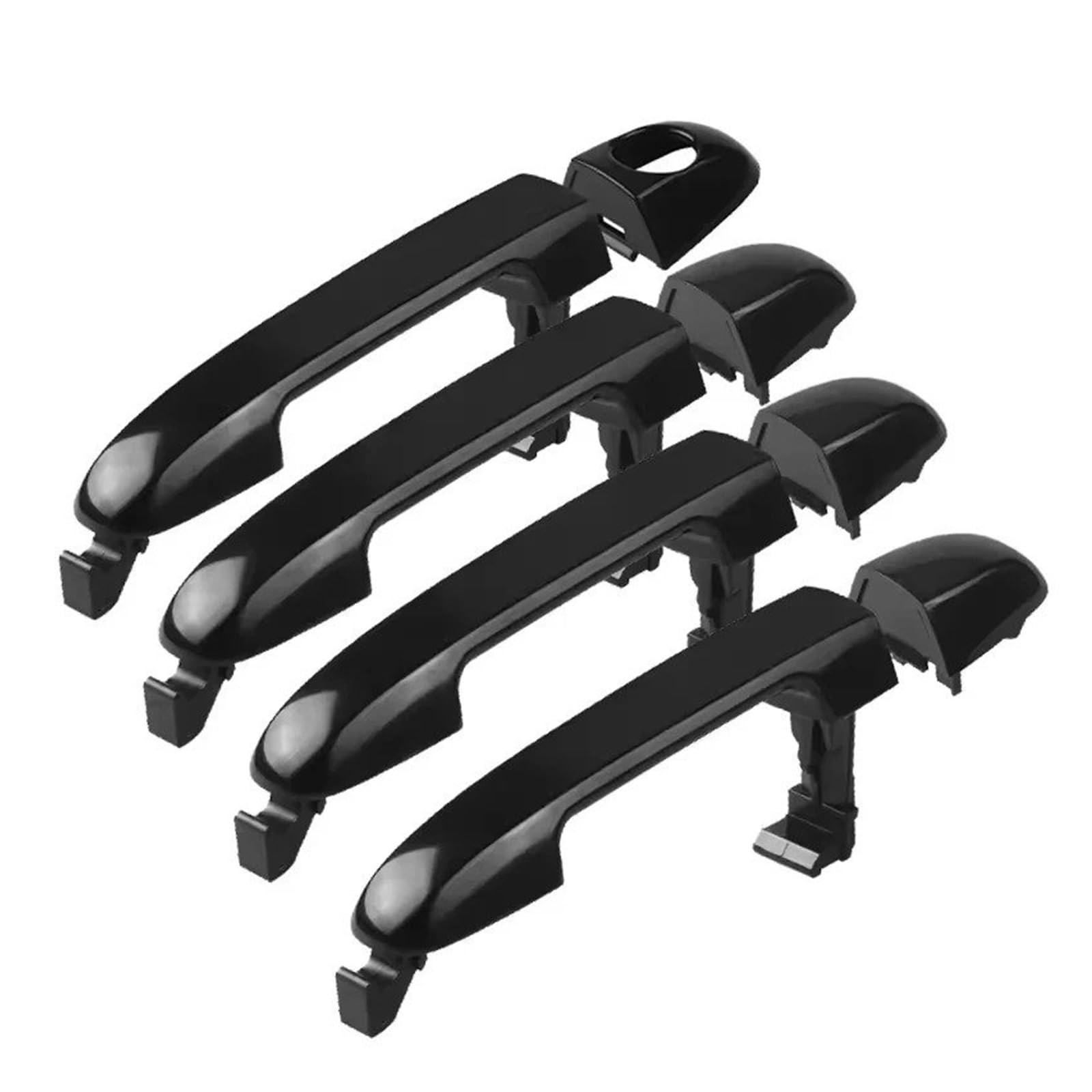 Nokrgqw 4Pcs Left Handle Passenger Black Outer Door Handle For Hyundai For I30 For Fd For Elantra 2007 2008 2009 2010 2011 82651-2H000 82661-2H000(4Pcs)