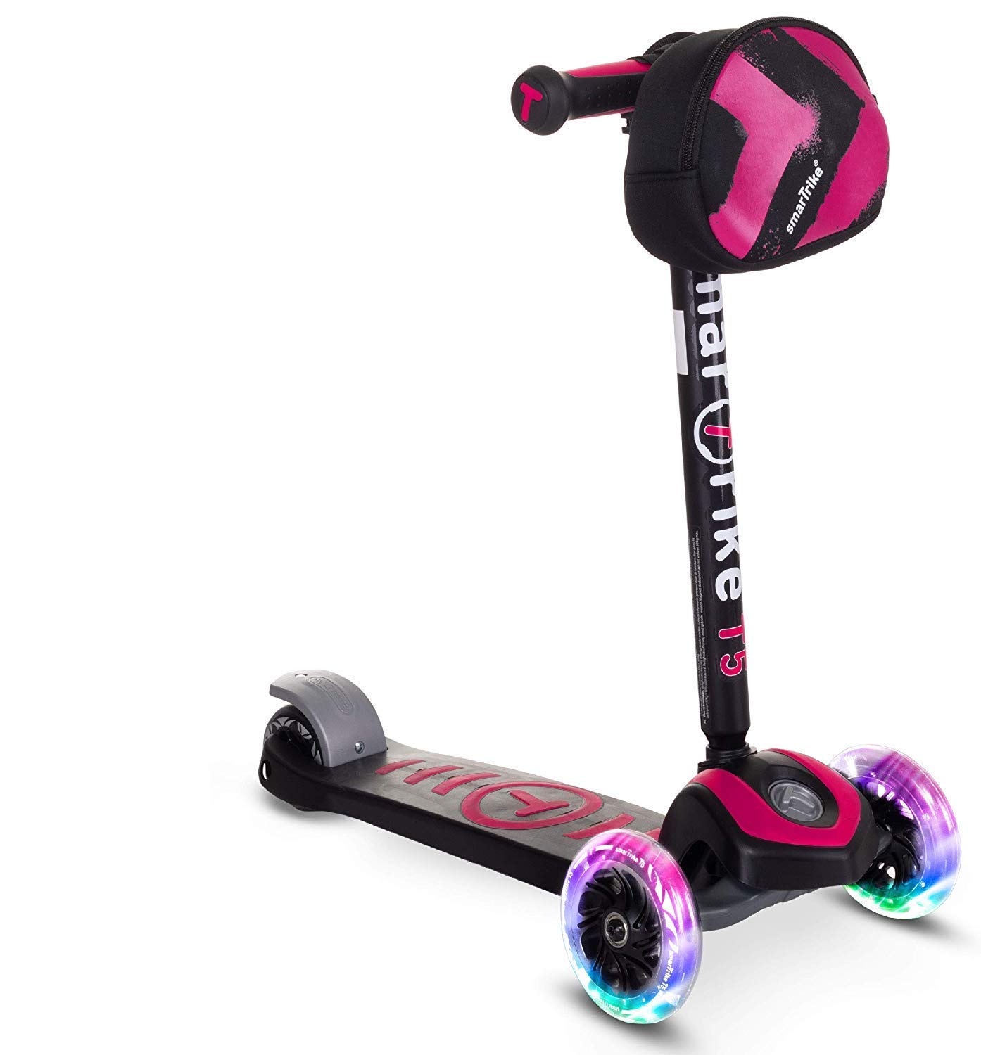 smarTrike T5 hulajnoga dziecięca ze świecącymi kółkami LED i torbą na przekąski
