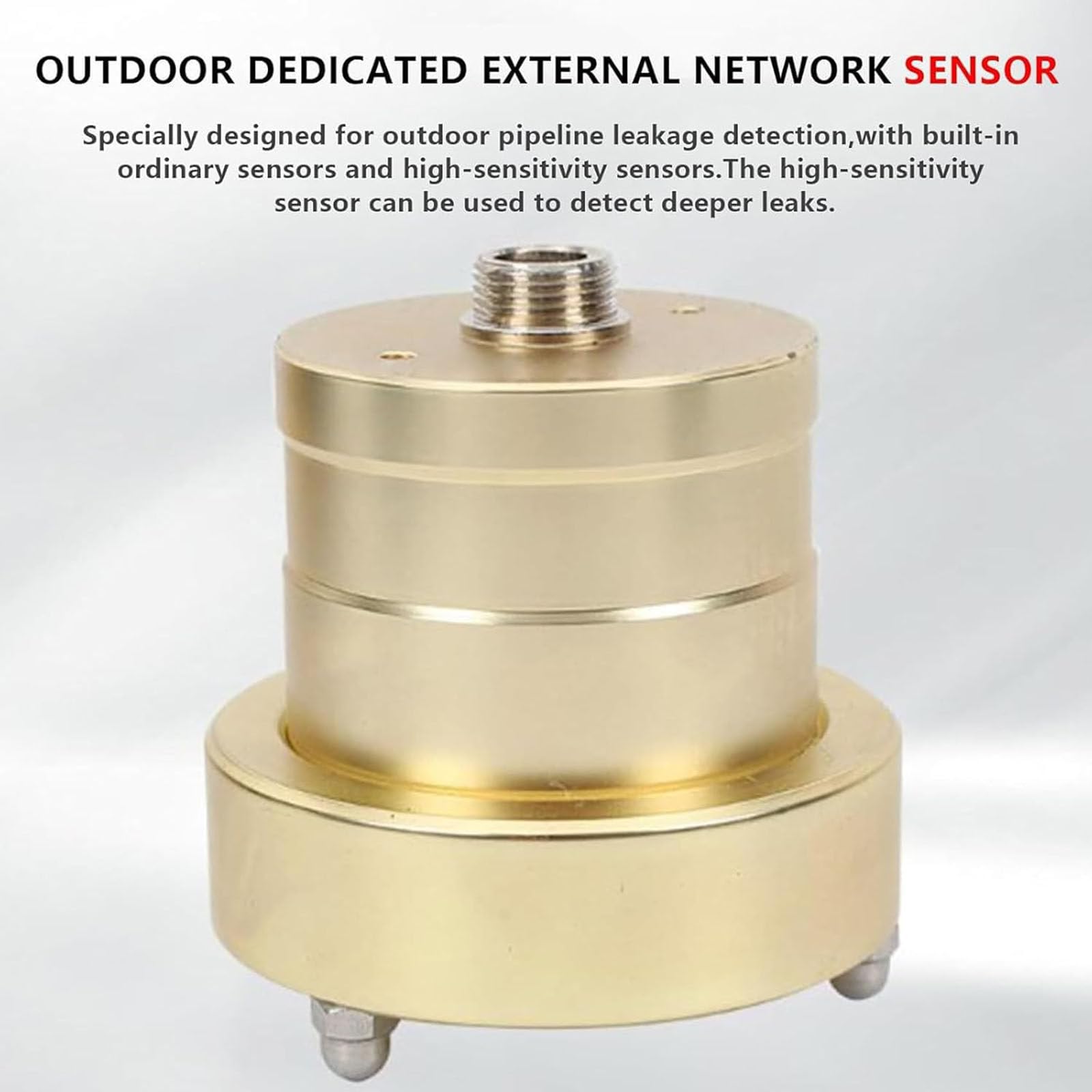 Detector de Fugas de Agua subterránea,Sensor de geófono de Fugas de Agua,con frecuencia Ajustable de 4 Niveles,Sensor de Fugas de Agua preciso y confiable para tuberías