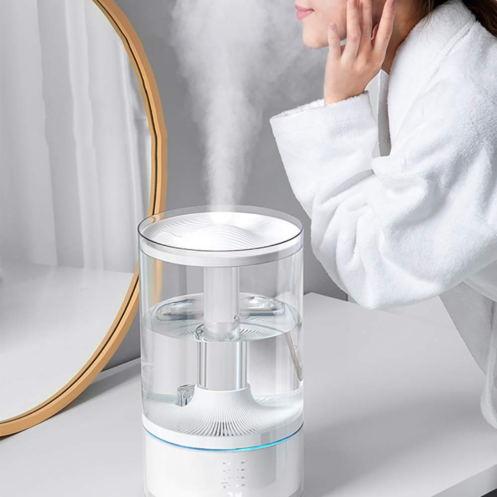Umidificatore domestico Grande capacità A pavimento Acqua montata in alto Telecomando intelligente Camera da letto silenziosa Ufficio Maternità Purificazione infantile Umidità costante Freddo Caldo
