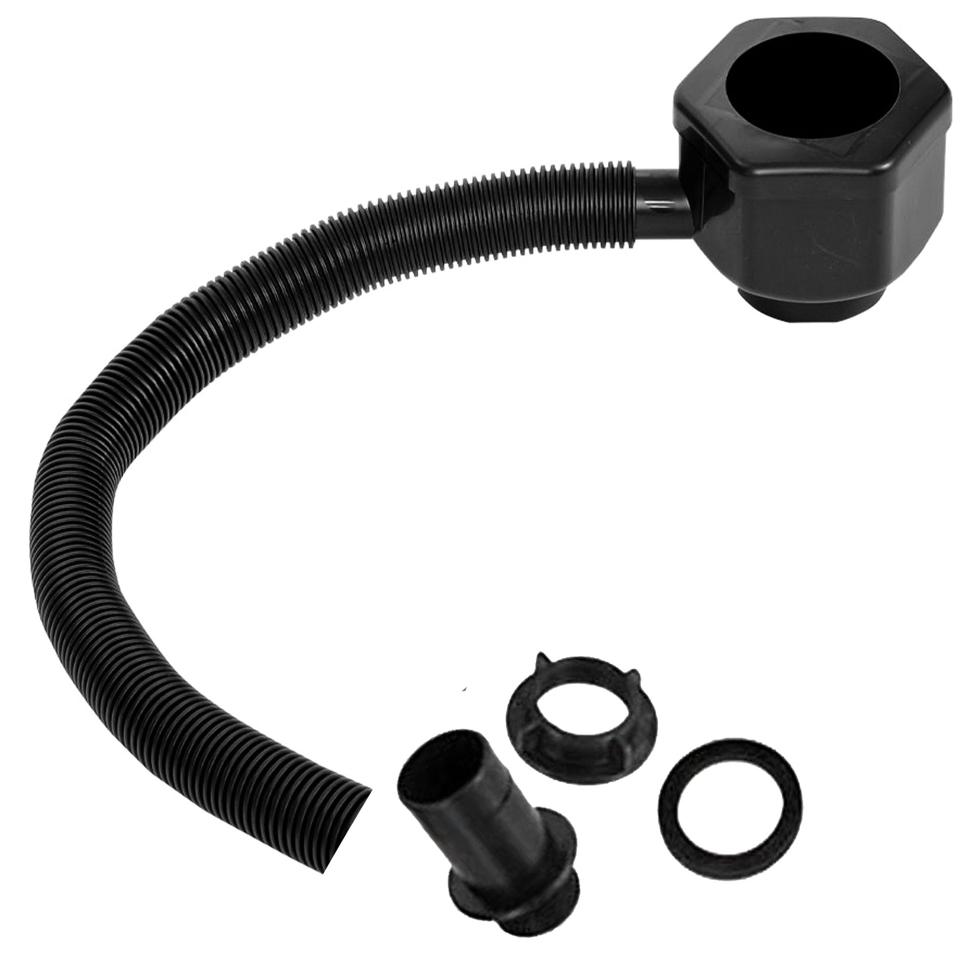 Storm Trading Group Black Standard Water Butt Diverter Filler Kit Ideal For Round & Square Downpipes Simply Connects Downpipe To Water Butt
