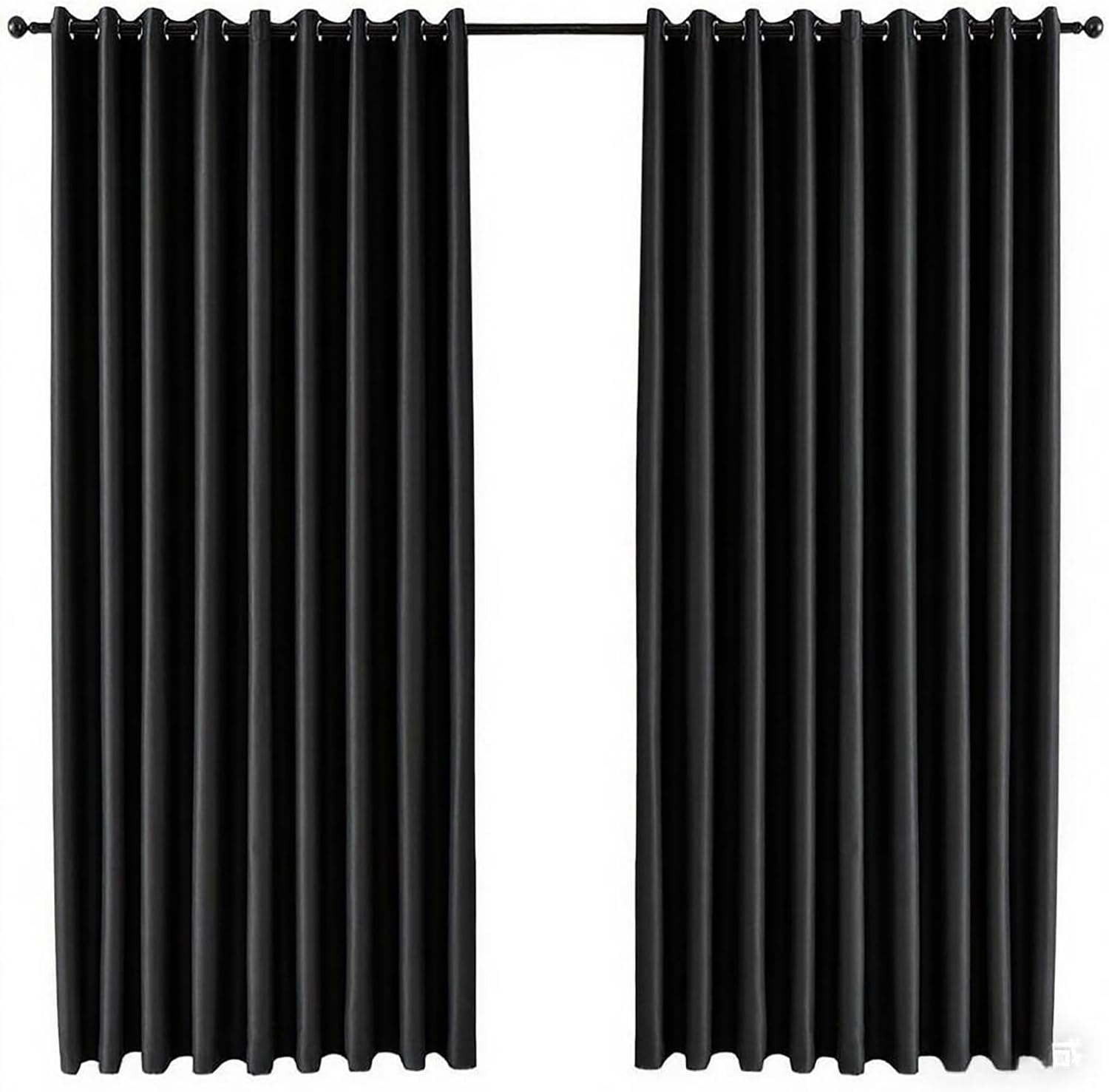 Home Decor Blackout Extra Long Curtains，156" Long Grommet High Ceiling Draps Noise Reducing 2 Story Curtains for Living Bedroom Windows(1Panel，W52xL156)