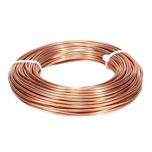 Miniatura 8 de Alambre de cobre suave 99.9%, calibre 10/diámetro de 2.6 mm, 31 pies/9.5m, 1 libra de carrete de alambre de cobre puro, alambre para hacer joyas