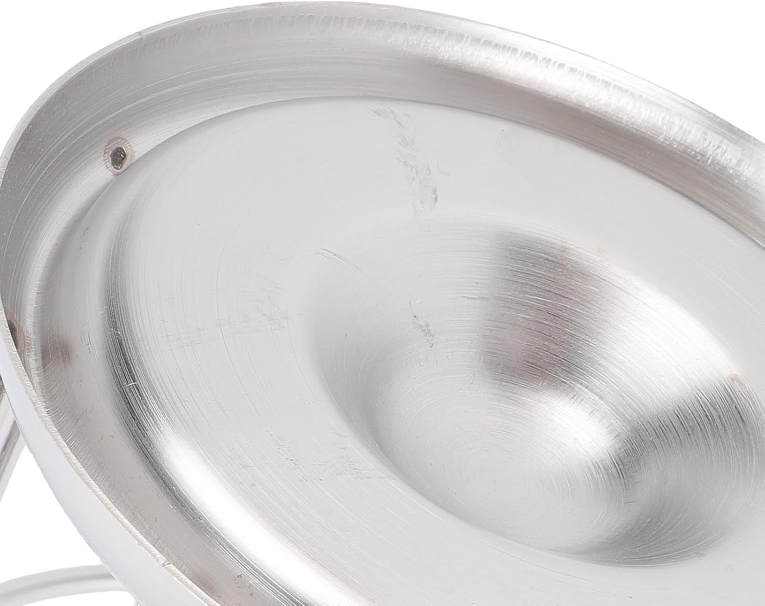 Reptile Stainless Steel Food Dish, Tortoise Feeding Dish Feeder, Reptile Food Bowl Water Tray with Round Railing Shape, for Home Vivarium, Pet Store (Large Size for Straight Handle)