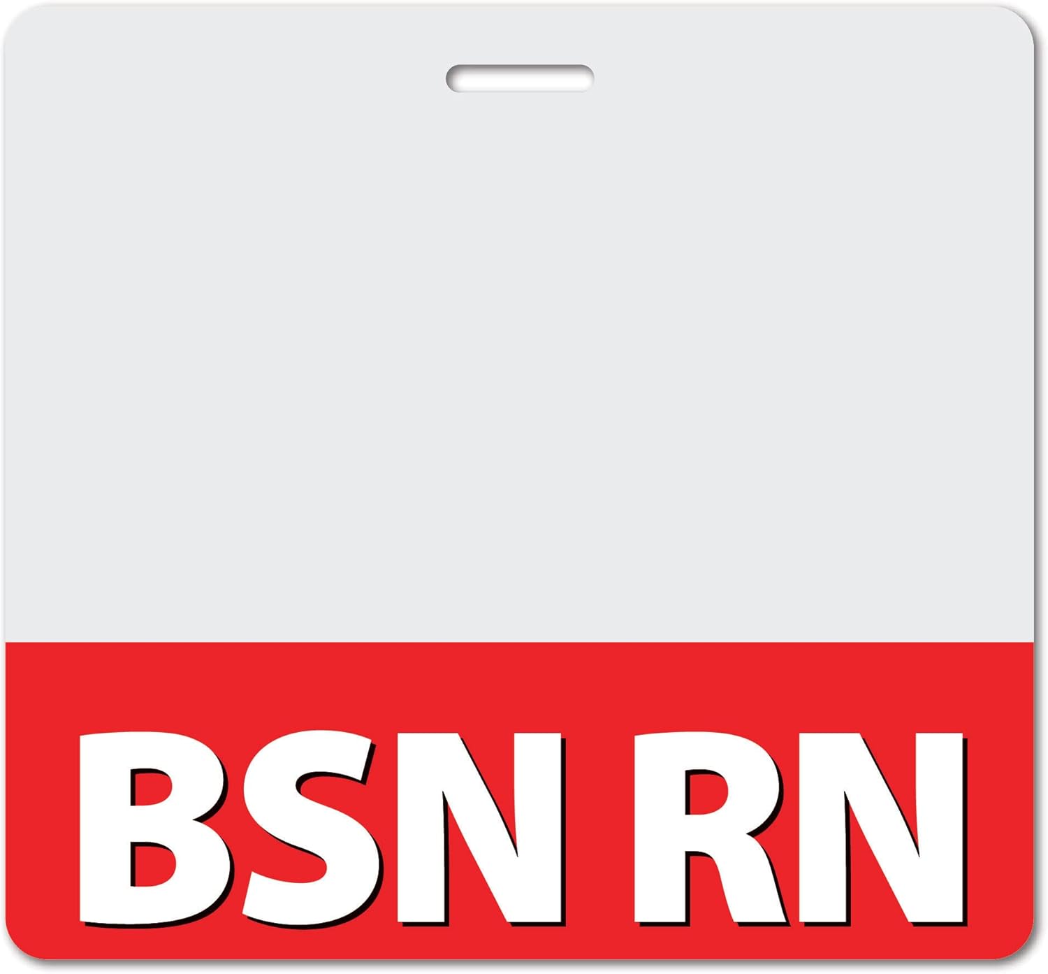 BSN RN Heavy Duty Horizontal Brown (100 Pack) - Spill & Tear Proof Cards - 2 Sided USA Printed Quick Role Identifier ID Tag Backer by BadgeZoo