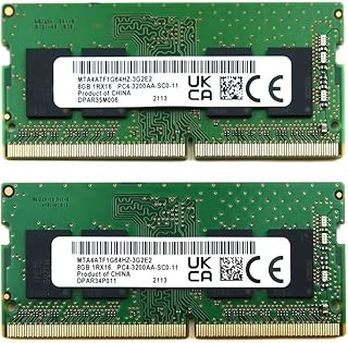 Laptop Memory Module Kit MTA4ATF1G64HZ-3G2E2 Compatible Replacement Spare Part for Micron MTA4ATF1G64HZ 16GB (2x8GB) 1Rx16 DDR4 SO-DIMM PC4-25600 3200MHz 260-Pin Non-ECC CL22 1.2V