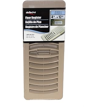 Deflecto Rf41228 Floor Register Air Deflector Taupe Brown 4 Inch X 12 Inch Heating Vents Amazon Com