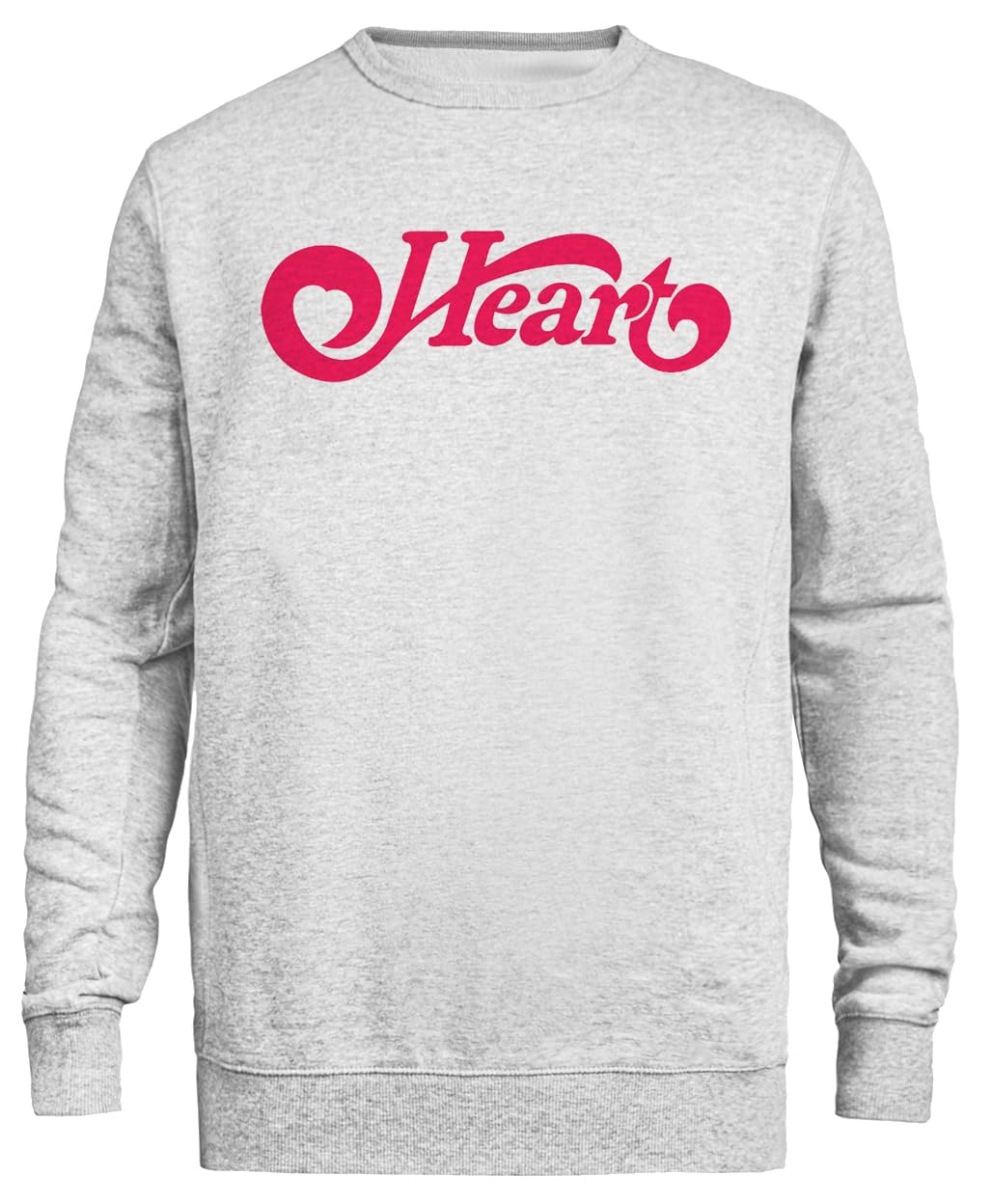 Heart Band Sweatshirt Gris Unisexe Col Rond Écologique Unisex Grey Sweatshirt Eco-Friendly Crewneck