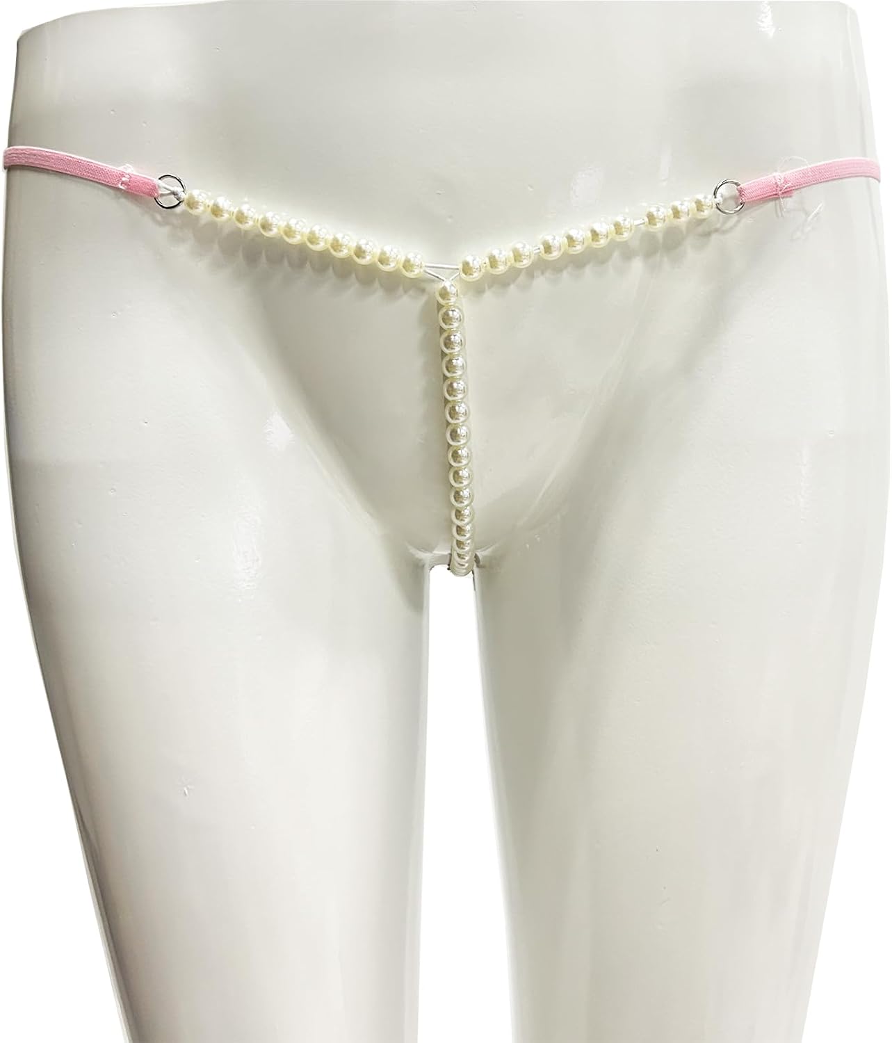 ZUYPSK Womens Pearls G-String Thongs T Back Lingerie Massage Chain Brief Mini Bikini Underwear