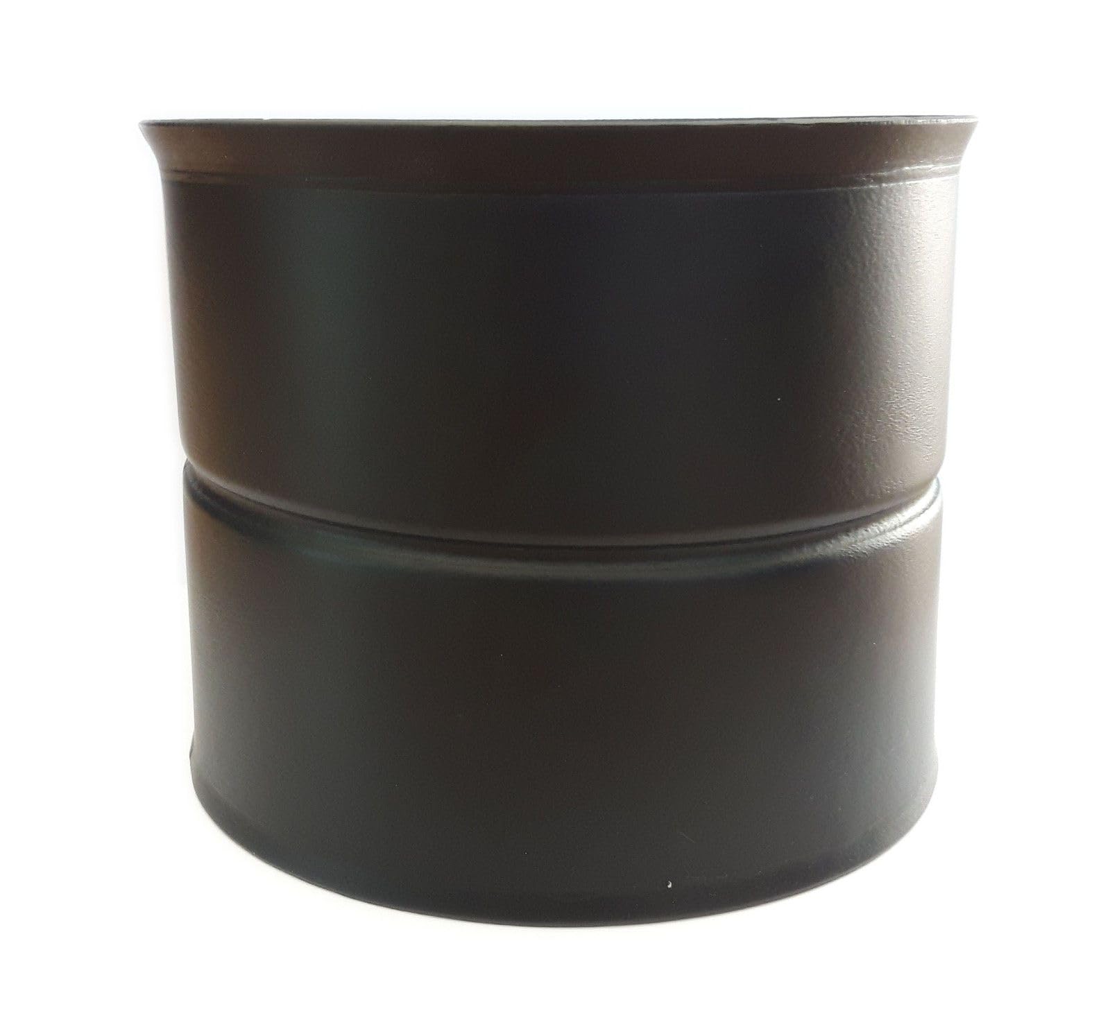 Adaptateur tuyau émaillé noir en acier inox premium pour poêle
