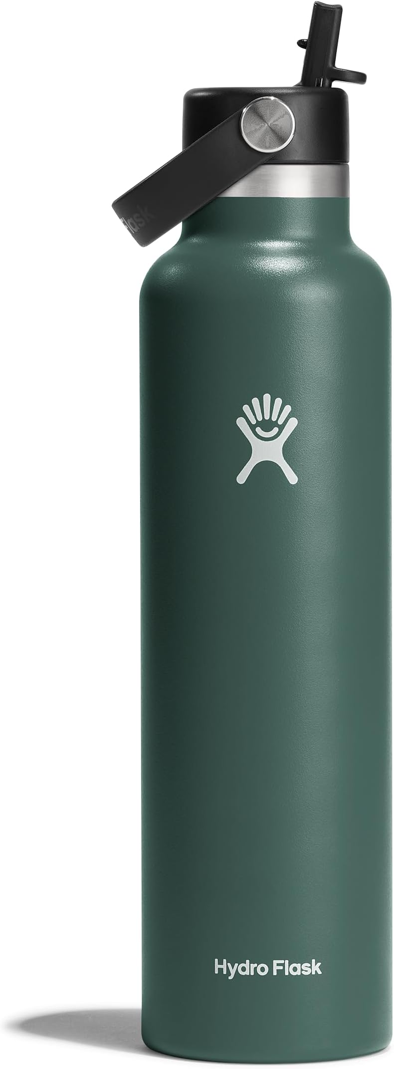 Hydro Flask Water Bottle - Insulated Stainless Steel - Straw Lid, Non Spill, Leakproof 24 Oz Fir Green