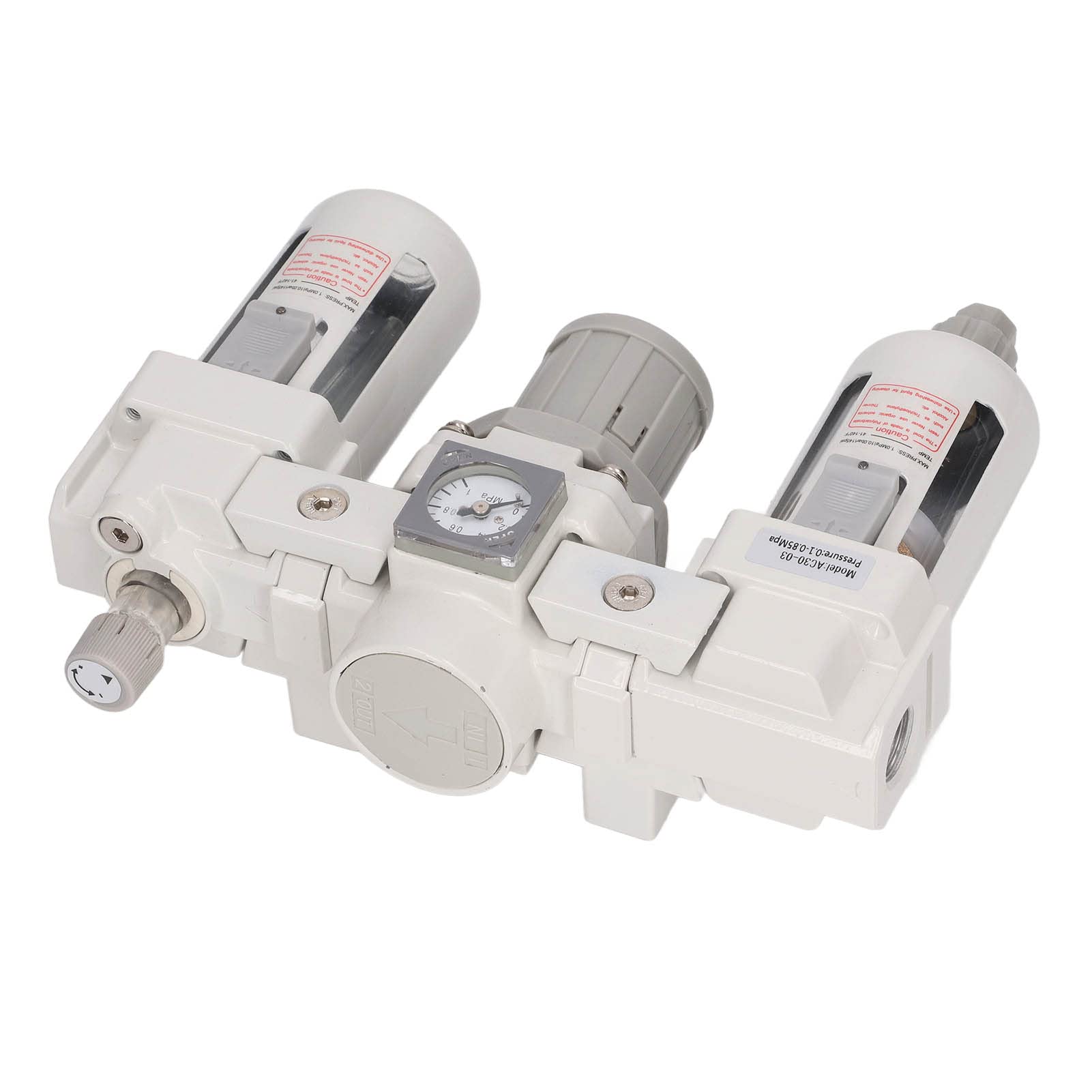 Regulador de presión de filtro de aire para compresor G3/8, regulador de presión de filtro de aire con separador de agua y aceite, filtro neumático de aleación de aluminio para