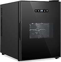Vista 1 de Nutrichef Refrigerador delgado de vino de 12 botellas Ideal tanto para vinos tintos como blancos Temperatura ajustable de 41 °F a 64 °F Ultra