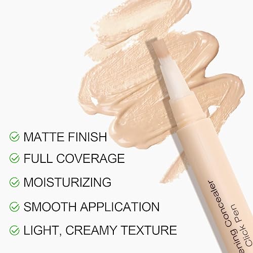 Concealer Pencil for Under Eye, Lightweight Concealer Stick, Full Coverage Acne and Freckles, Create a Hydrating Natural Matte Face Makeup（Ivory Glow）(#02Warm Beige,1 Count (Pack of 1))