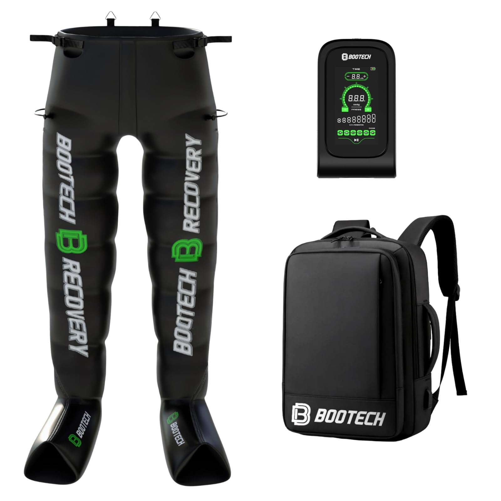 Pantalones de Presoterapia Inalámbricos 8 Cámaras para Piernas, Glúteos y Cintura, Masajeador para Drenaje Linfático, Circulación, Piernas Cansadas, Celulitis y Recuperación Deportiva, 3 Años Garantía