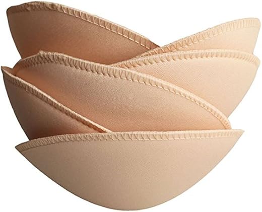TopBine 3 pairs Round Soft Bra Inserts Pads Removable Sport Bra Cups inserts Mastectomy Bra Inserts For Bikini Top Swimsuit
