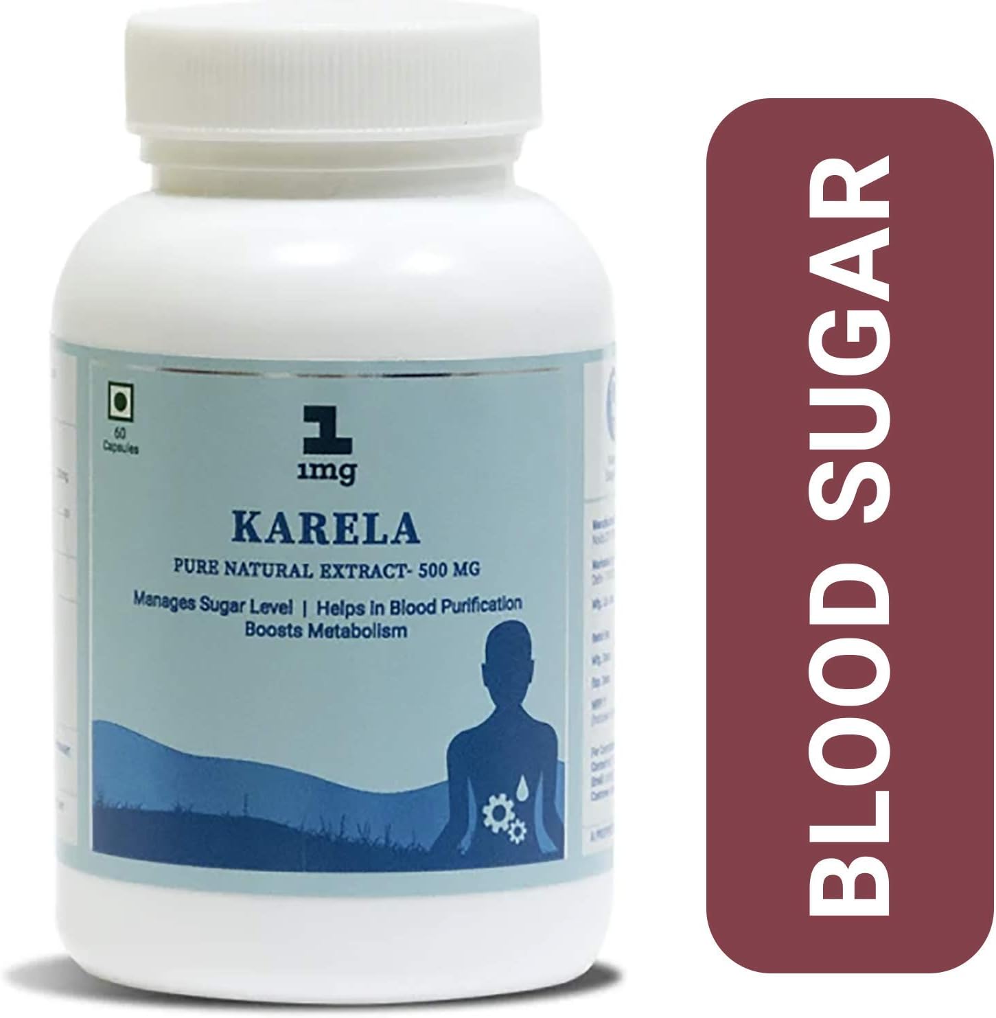 1mg Karela Pure Natural Extract 500mg Capsule