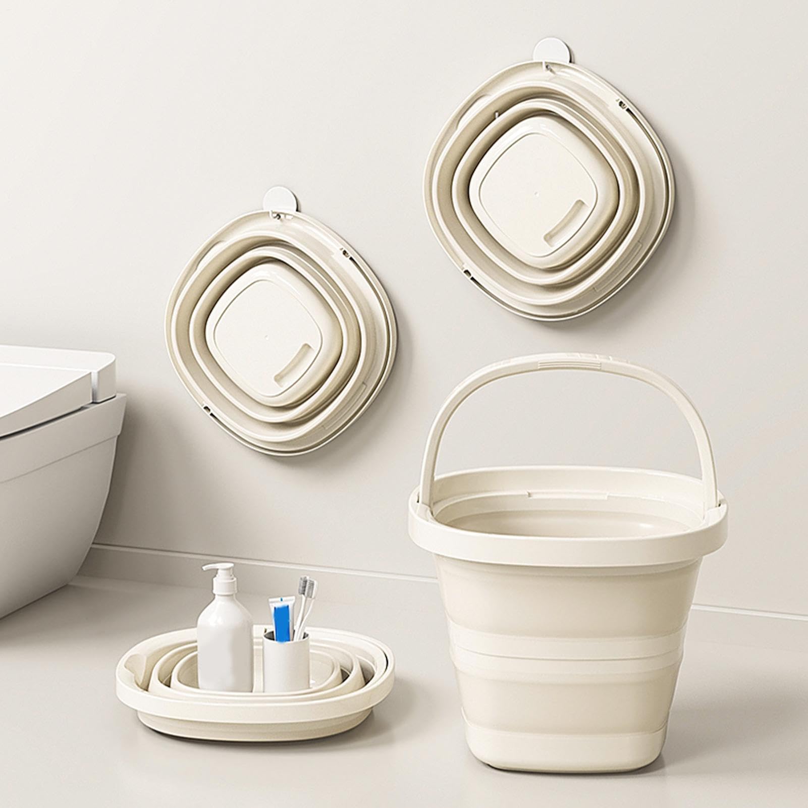 Secchio Pieghevole Con Manico,Contenitore Acqua Pesca - Secchio 10L Antiversamento con Manico per Pesca Giardinaggio Lavaggio Auto Bagno Viaggio