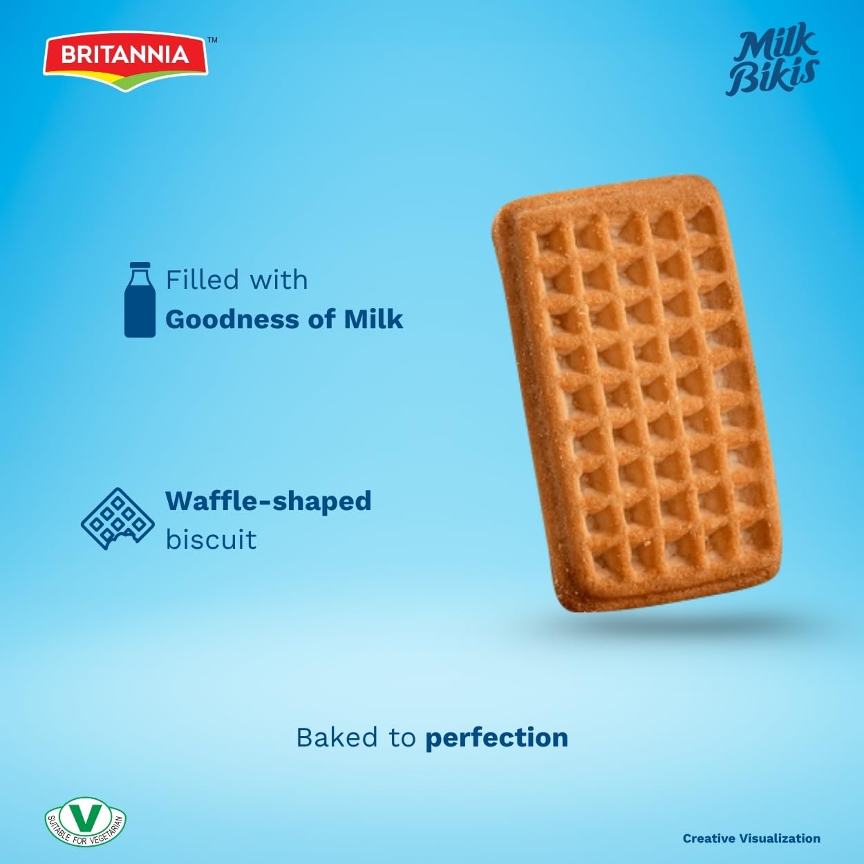 Britannia Milk Bikis Biscuits 19.04oz (540g) | Crunchy Milk Biscuits – Kids’ Favorite Snack for Breakfast & Tea Time