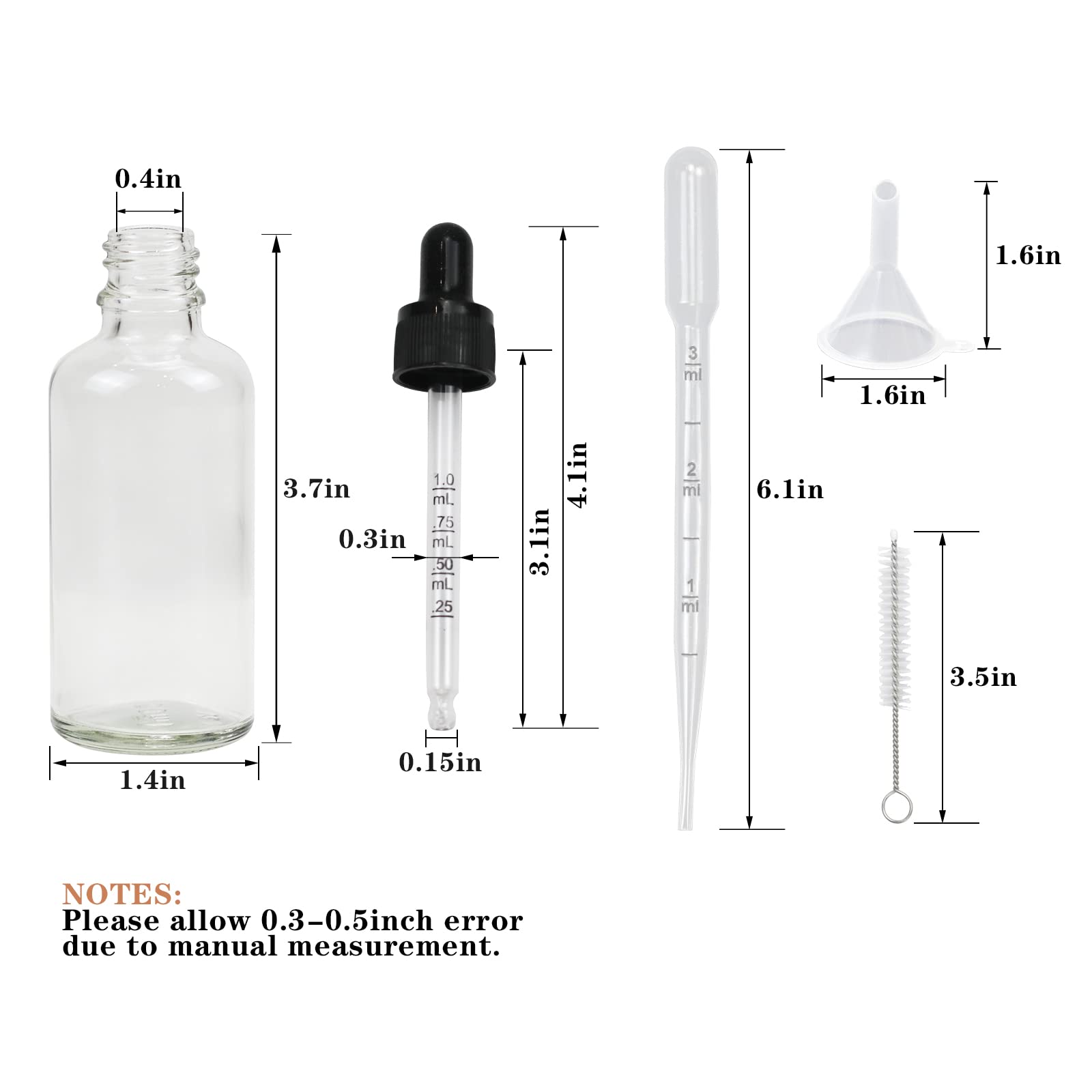 Reyshin 50ml Glass Dropper Bottles - Image 2
