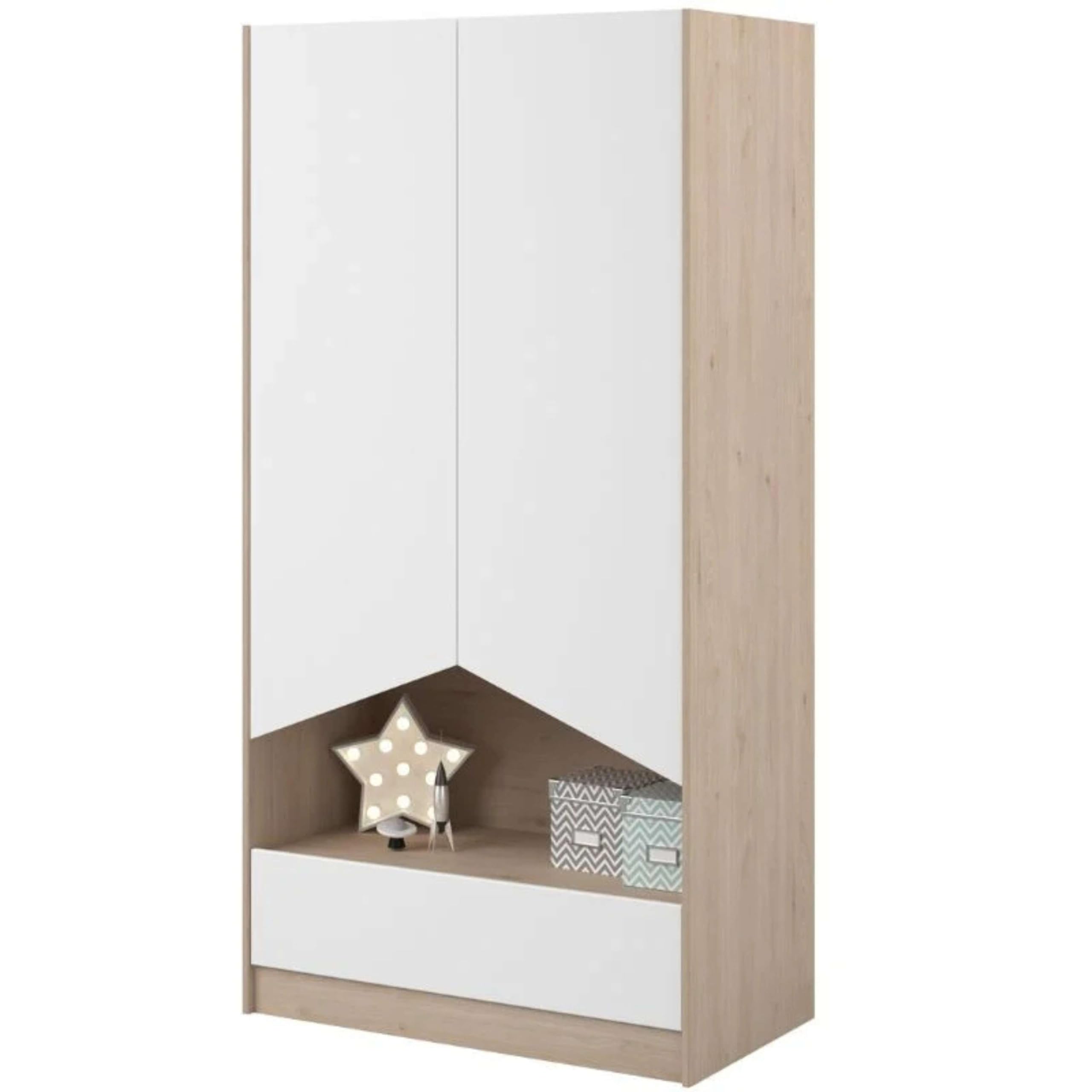 Miroytengo Pack Muebles Child Dormitorio Juvenil Completo en Color Roble Jackson y Blanco Mate